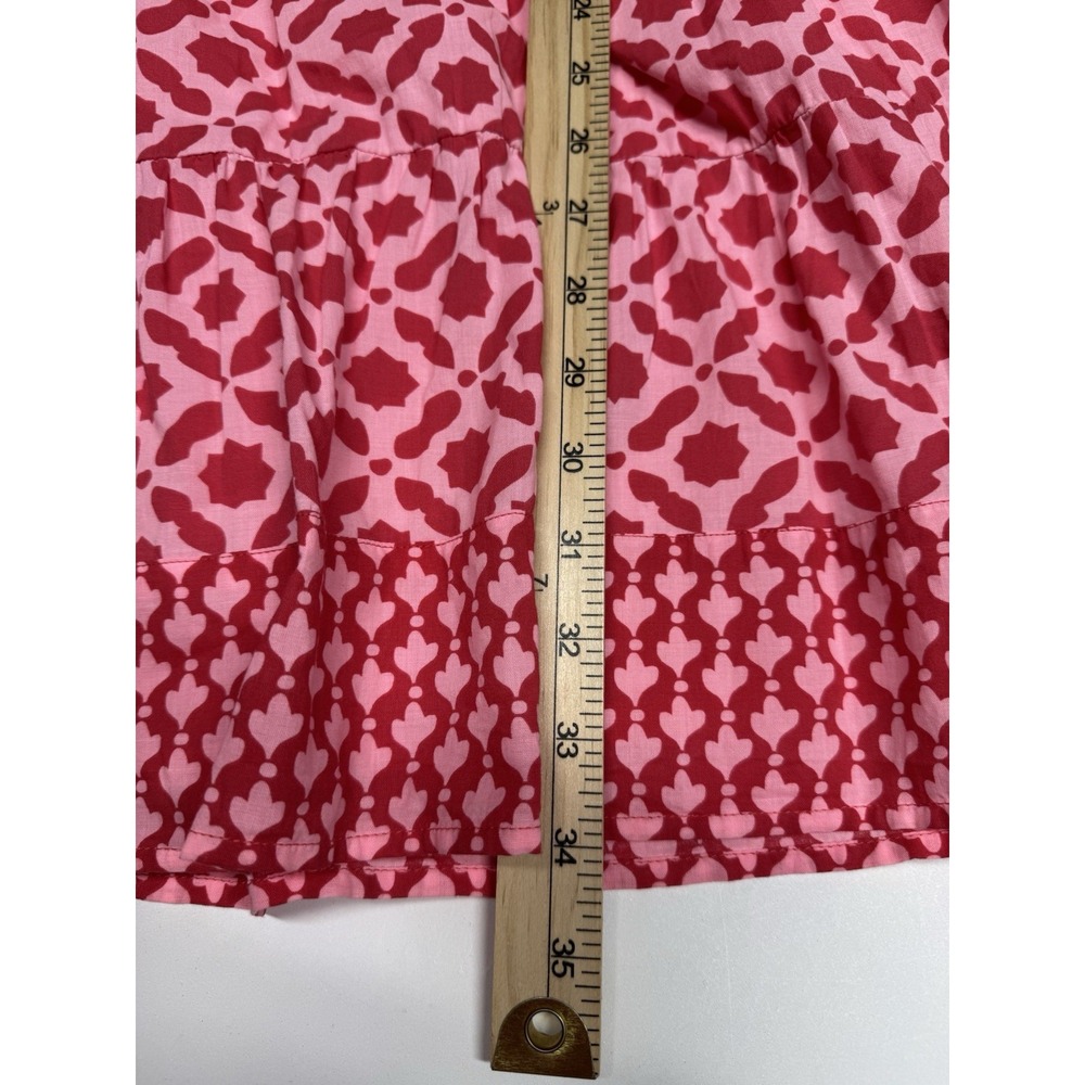 Vineyard Vines Dress  Women's Medium Mix Print Tier Bright Peach‎ - Picture 5 of 10